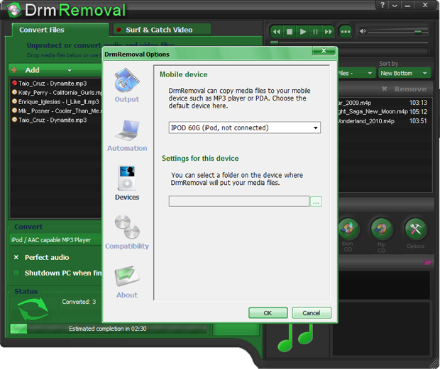 drm removal m4p to mp3 free